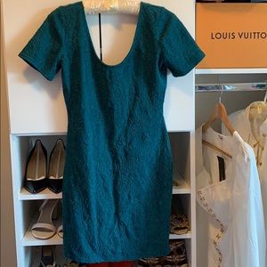 Green Floral Bodycon Dress